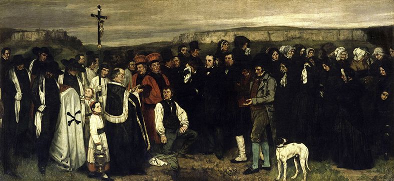 Gustave Courbet-L'Enterrement à Ornans-1849-1850-Paris-musée d'Orsay.jpg